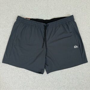 Quiksilver Mens Shorts XXL Gray Volley Performance Active Outdoor 7” Inseam New